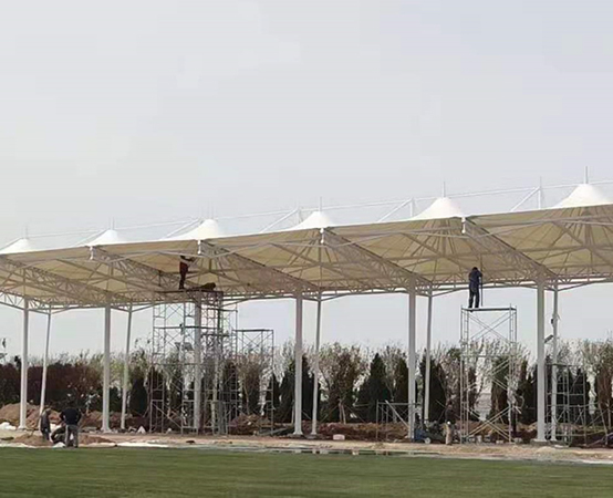 城阳国际足球公园看台膜结构